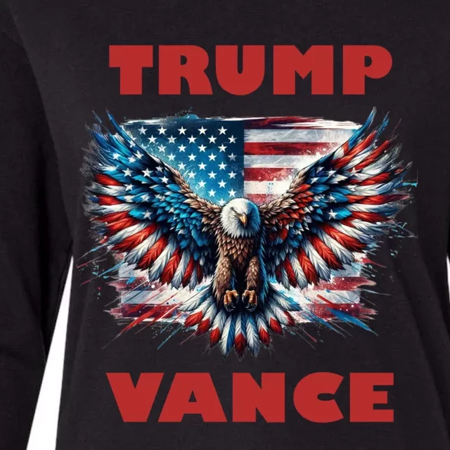 Trump Vance 2024 Eagle Donald Trump 2024 Cute Gift Womens Cotton Relaxed Long Sleeve T-Shirt