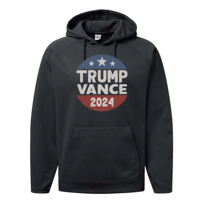 Trump Vance 2024 Donald Trump Jd Vance 2024 Pro Trump 2024 Performance Fleece Hoodie