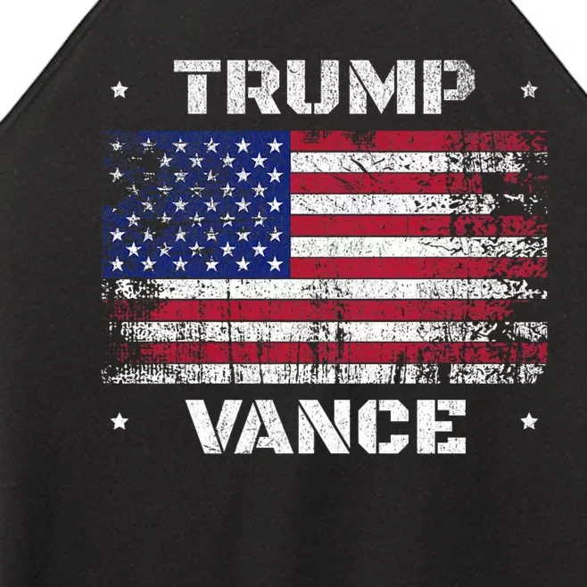 Trump Vance 2024 Distressed Us Flag Election President 2024 Women’s Perfect Tri Rocker Tank