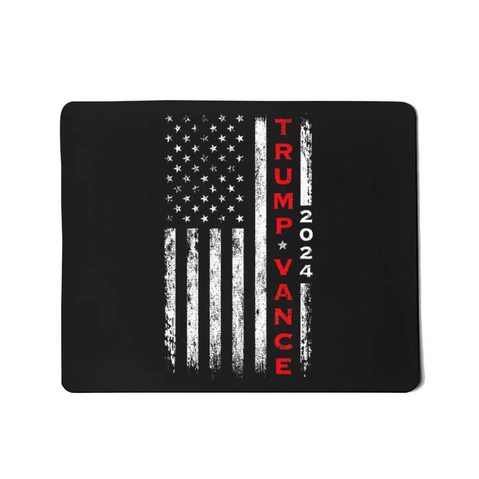 Trump Vance 2024 Vintage Subdued Vertical Flag Mousepad