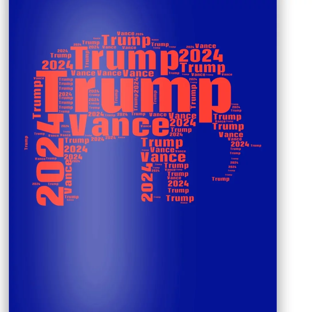 Trump Vance 2024 Elephant Republican Usa Election Gift Poster