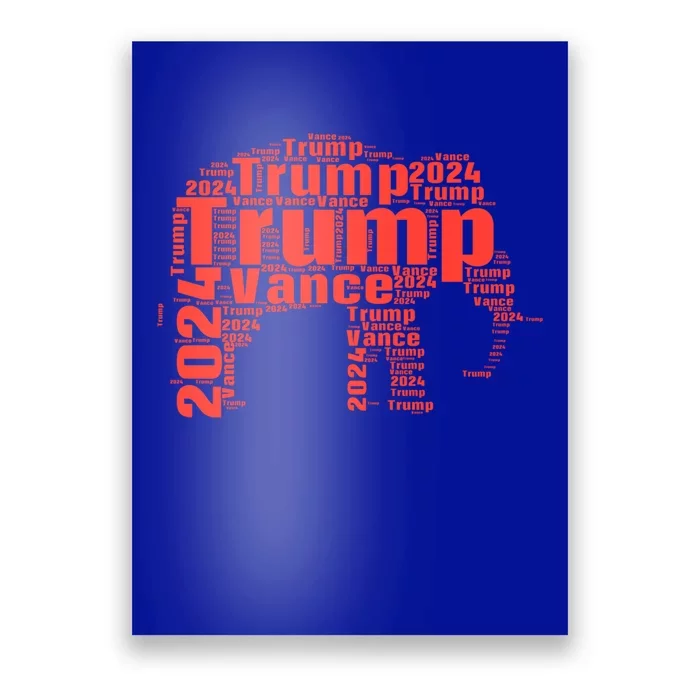 Trump Vance 2024 Elephant Republican Usa Election Gift Poster