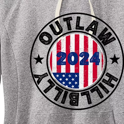 Trump Vance 2024 45 47 For President Outlaw Hillbilly 2024 Women's Fleece Hoodie