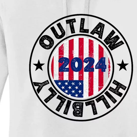 Trump Vance 2024 45 47 For President Outlaw Hillbilly 2024 Women's Pullover Hoodie