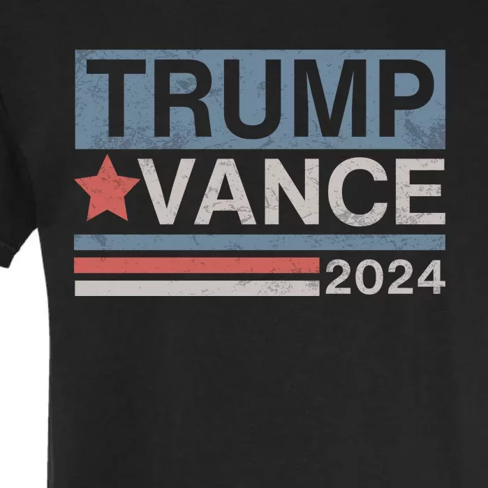 Trump Vance 2024 Retro Stripe Trump Jd Vance Garment-Dyed Heavyweight T-Shirt