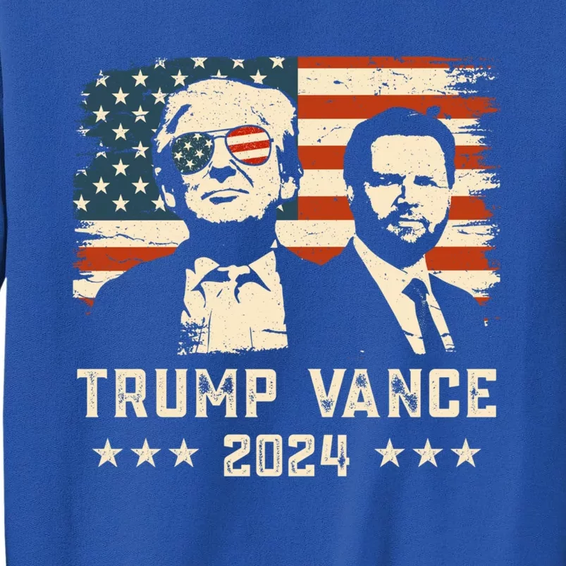 Trump Vance 2024 Flag Patriotic Republican 45 47 Trump Vance Great Gift Tall Sweatshirt