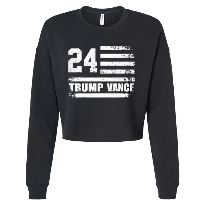 Trump Vance 2024 Donald Trump 2024 President J.D. Vance Jd Cropped Pullover Crew