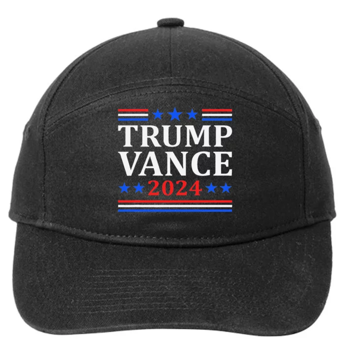 Trump Vance 2024 President And Vp Election 7-Panel Snapback Hat