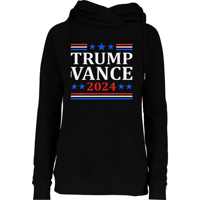 Trump Vance 2024 President And Vp Election Womens Funnel Neck Pullover Hood