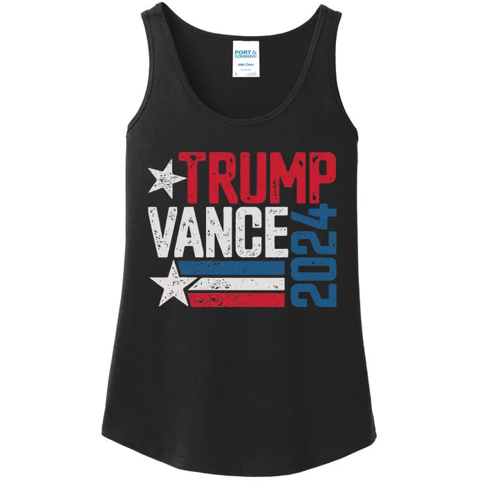 Trump Vance 2024 Vintage Distressed Trump Vance 2024 Ladies Essential Tank