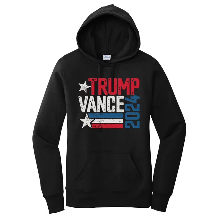 Trump Vance 2024 Vintage Distressed Trump Vance 2024 Women's Pullover Hoodie