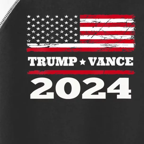 Trump Vance 2024 President Trump Supporter Re Election Flag Toddler Fine Jersey T-Shirt