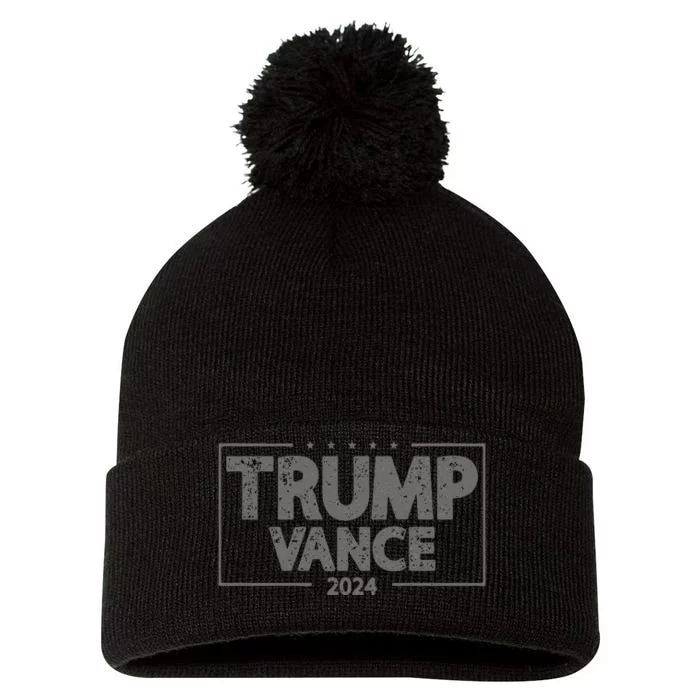 Trump Vance 2024 S Vintage Distressed Trump Vance 2024 Pom Pom 12in Knit Beanie