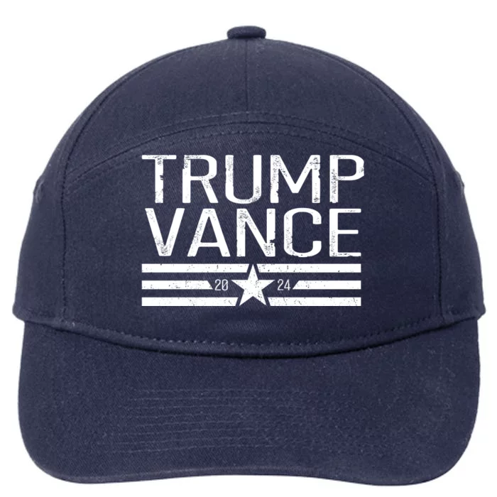 Trump Vance 2024 Star Vintage 7-Panel Snapback Hat