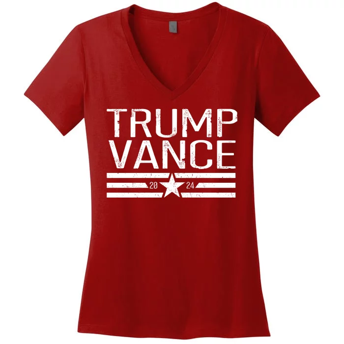 Trump Vance 2024 Star Vintage Women's V-Neck T-Shirt