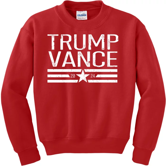 Trump Vance 2024 Star Vintage Kids Sweatshirt