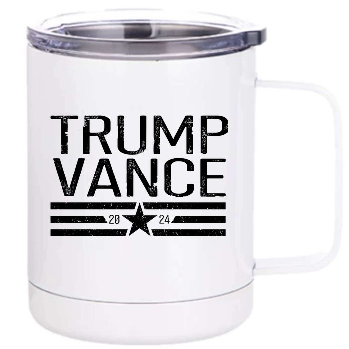 Trump Vance 2024 Star Vintage Front & Back 12oz Stainless Steel Tumbler Cup