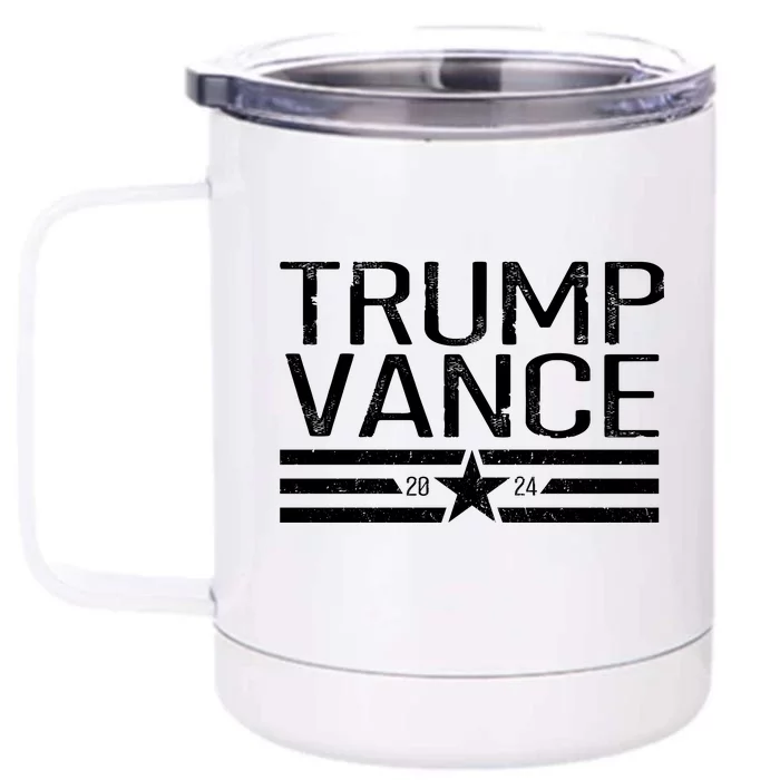 Trump Vance 2024 Star Vintage Front & Back 12oz Stainless Steel Tumbler Cup