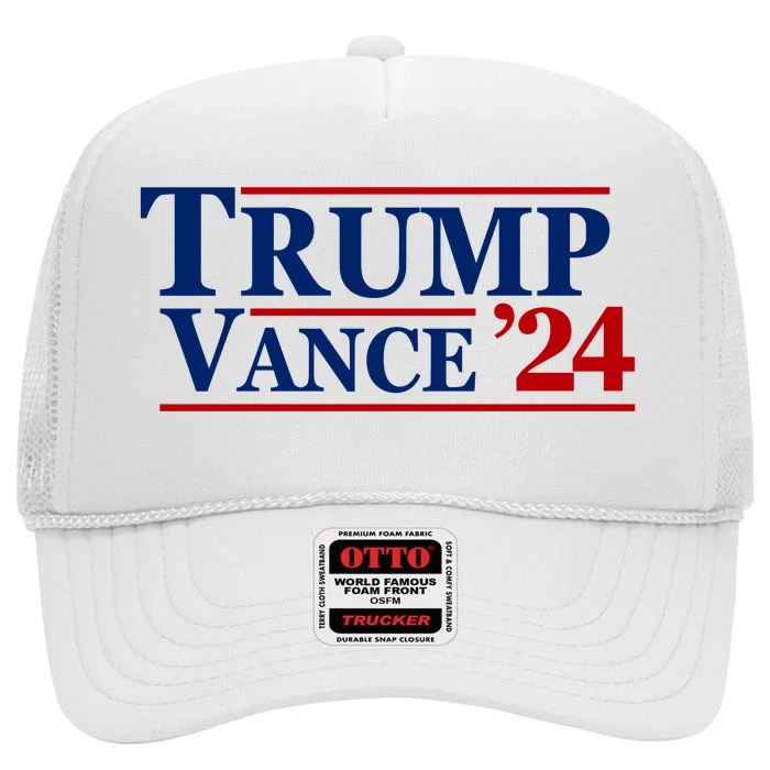 Trump Vance 2024 High Crown Mesh Trucker Hat