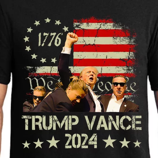 Trump Vance 2024 President Trump Supporter Reelection Pajama Set