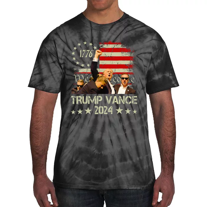 Trump Vance 2024 President Trump Supporter Reelection Tie-Dye T-Shirt