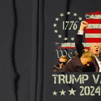 Trump Vance 2024 President Trump Supporter Reelection Full Zip Hoodie