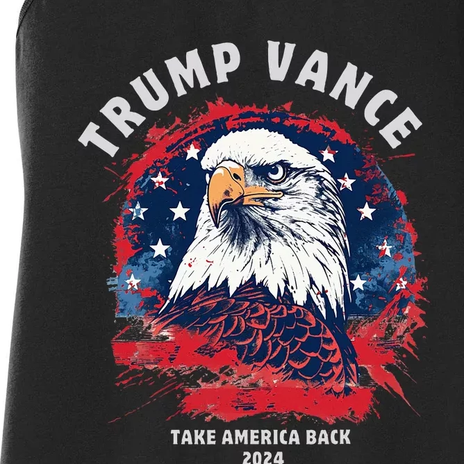 Trump Vance 2024 Vp Eagle America Election Take America Back Women's Racerback Tank