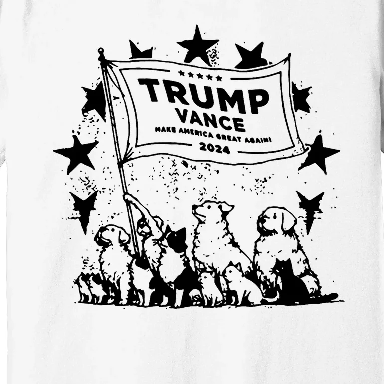 Trump Vance 2024 Election Cats And Dogs For Trump Premium T-Shirt