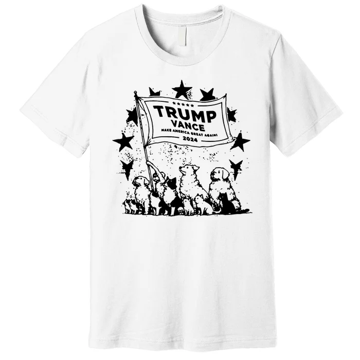 Trump Vance 2024 Election Cats And Dogs For Trump Premium T-Shirt