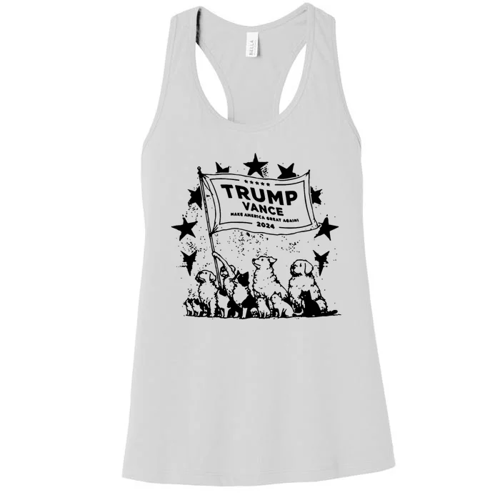 Trump Vance 2024 Election Cats And Dogs For Trump Women's Racerback Tank