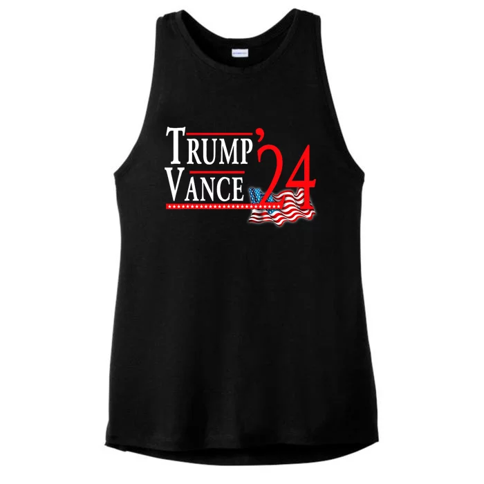 Trump Vance 2024 President Trump Supporter Re Election Ladies Tri-Blend Wicking Tank