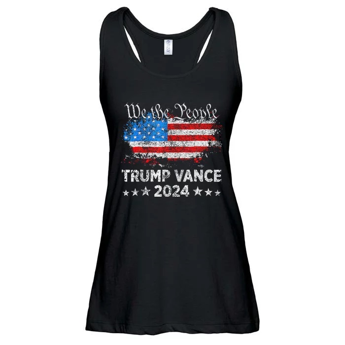 Trump Vance 2024 President Trump Supporter Reelection Ladies Essential Flowy Tank