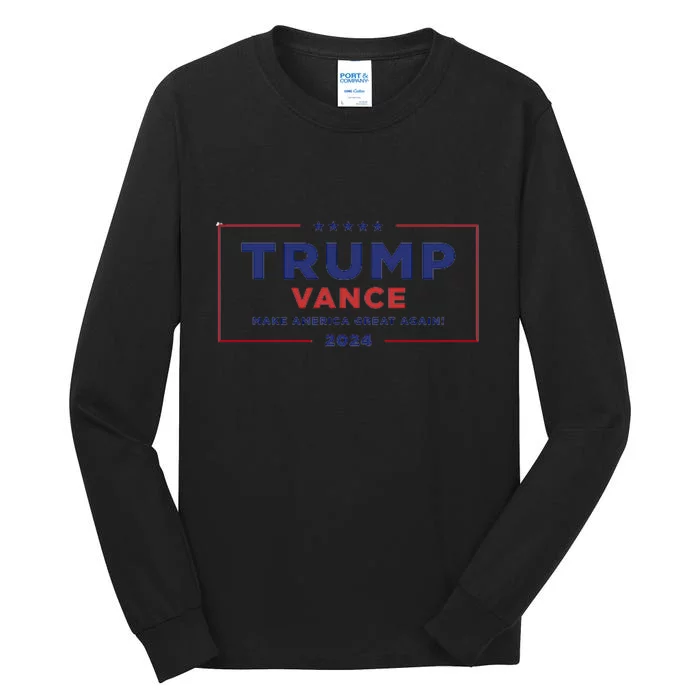 Trump Vance 2024 Star Design Tall Long Sleeve T-Shirt