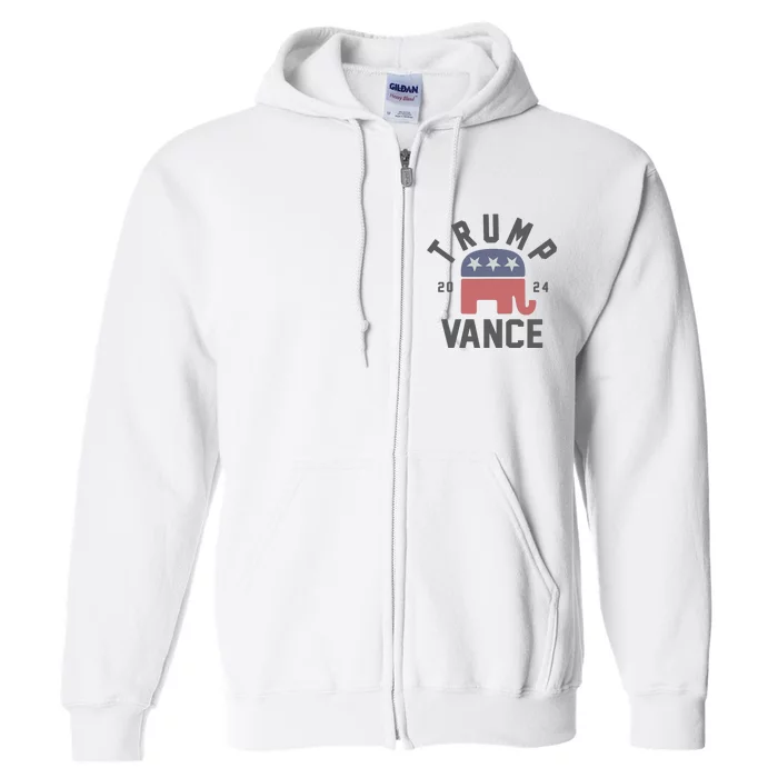 Trump Vance 2024 President Trump Supporter Re Election Full Zip Hoodie