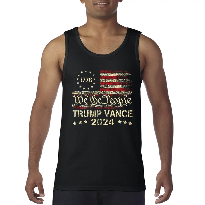 Trump Vance 2024 Usa Election Patriotic Tank Top