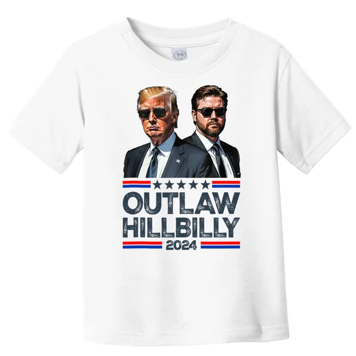 Trump Vance 2024 Outlaw Hillbilly Toddler T-Shirt