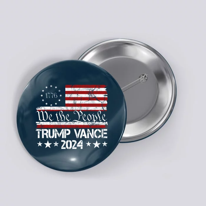 Trump Vance 2024 President Trump Usa Flag Election Button