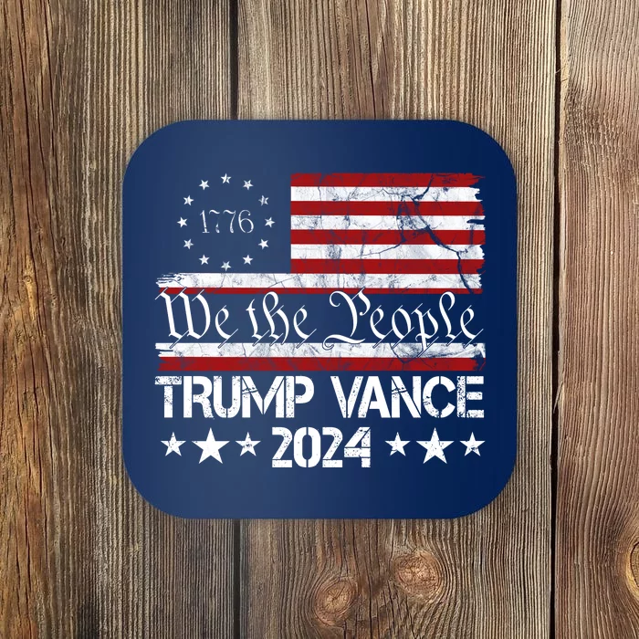 Trump Vance 2024 President Trump Usa Flag Election Coaster