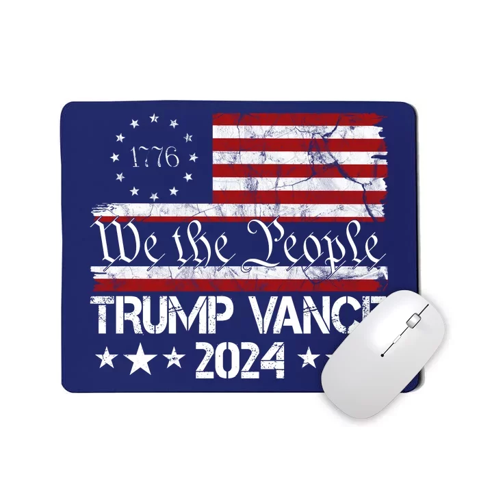 Trump Vance 2024 President Trump Usa Flag Election Mousepad