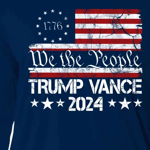 Trump Vance 2024 President Trump Usa Flag Election Cooling Performance Long Sleeve Crew