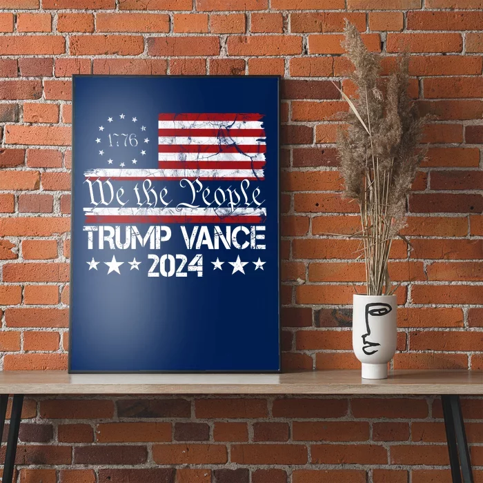 Trump Vance 2024 President Trump Usa Flag Election Poster