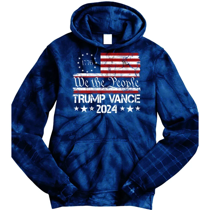 Trump Vance 2024 President Trump Usa Flag Election Tie Dye Hoodie