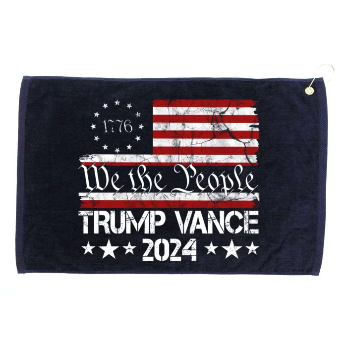 Trump Vance 2024 President Trump Usa Flag Election Grommeted Golf Towel