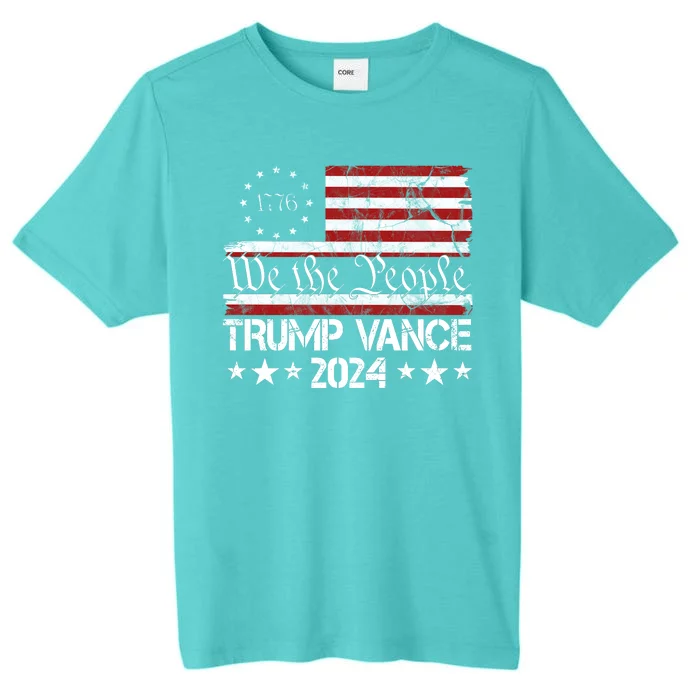 Trump Vance 2024 President Trump Usa Flag Election ChromaSoft Performance T-Shirt