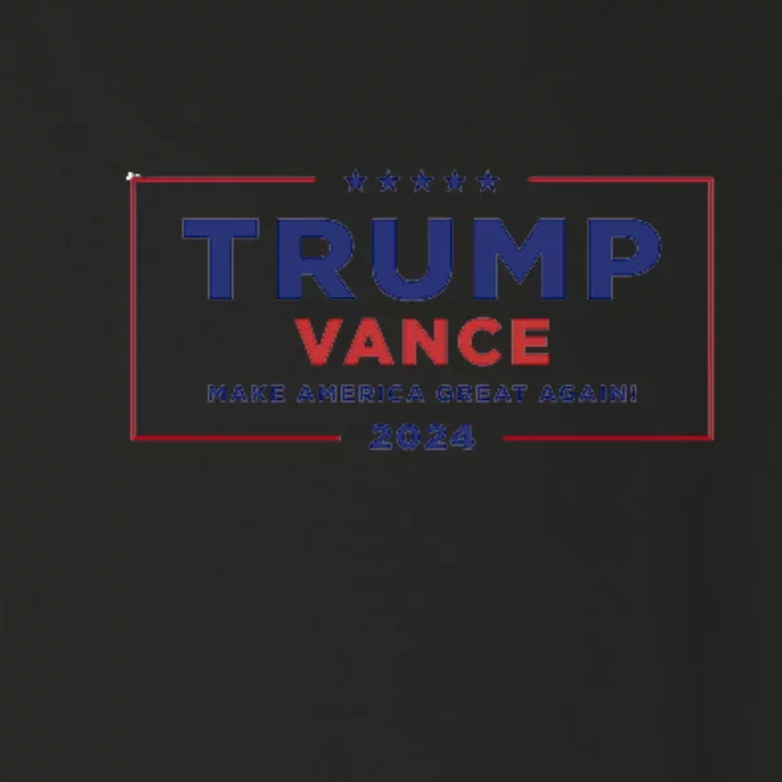 Trump Vance 2024 Star American Flag Front And Back Design Front & Back Toddler Long Sleeve Shirt