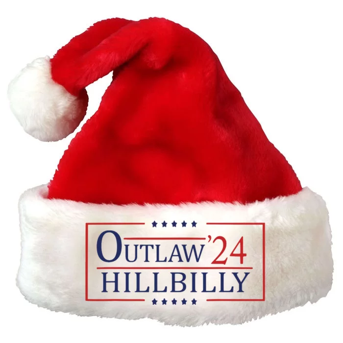 Trump Vance 24 Outlaw Hillbilly Us Flag Vintage Premium Christmas Santa Hat