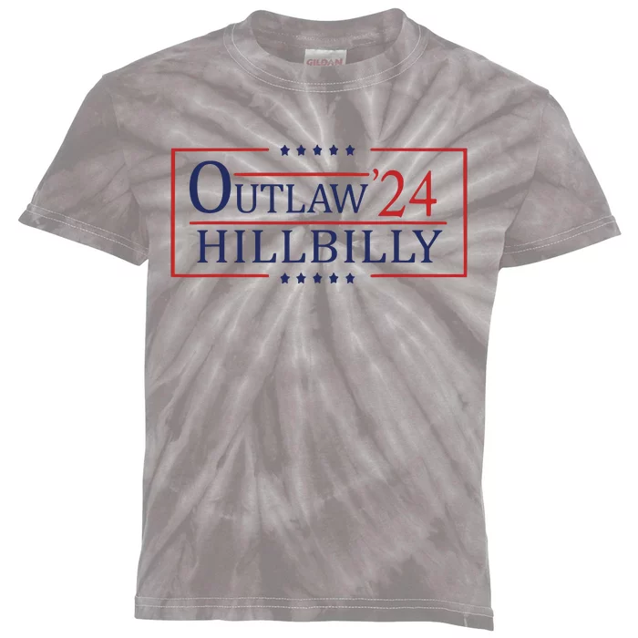 Trump Vance 24 Outlaw Hillbilly Us Flag Vintage Kids Tie-Dye T-Shirt