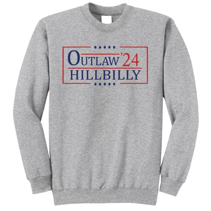 Trump Vance 24 Outlaw Hillbilly Us Flag Vintage Tall Sweatshirt