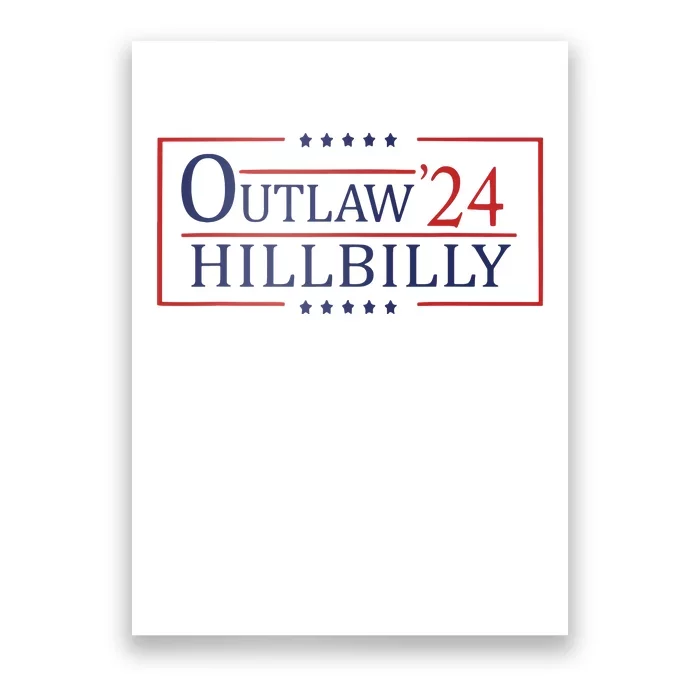 Trump Vance 24 Outlaw Hillbilly Us Flag Vintage Poster