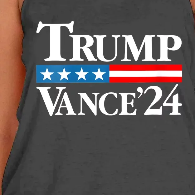 Trump Vance 2024 For President Vp Usa Election Patriotic Women's Knotted Racerback Tank